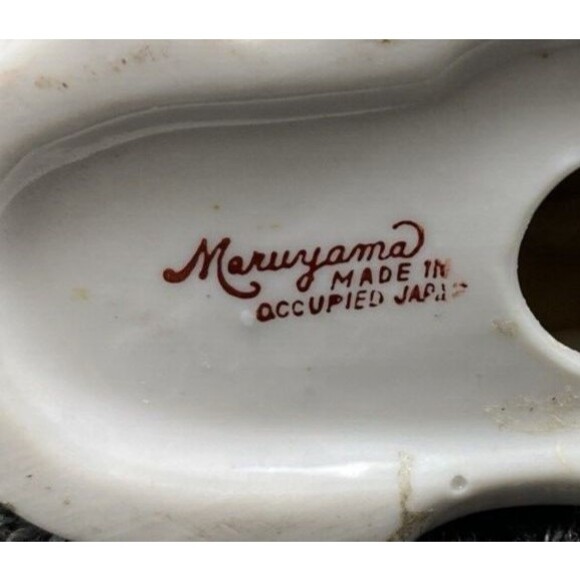 Marayama Hand Painted Porcelain Colonial Couple lot of 2 Made in Occupied Japan - Picture 6 of 15